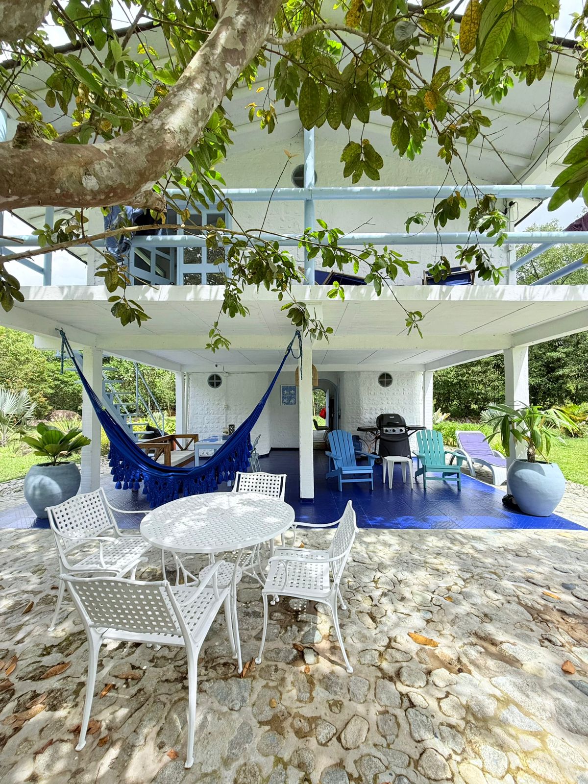 Terraza con hamaca
